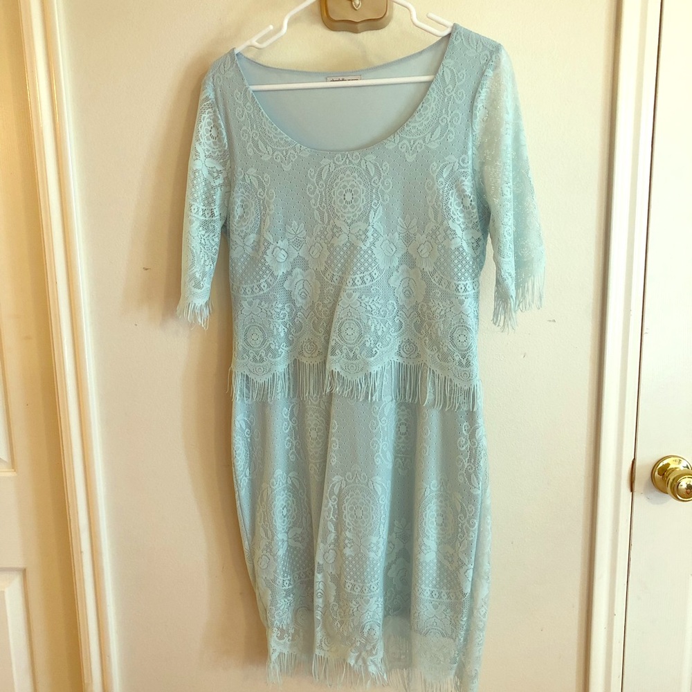 Sky Blue Lace Dress. Charlotte Russe.